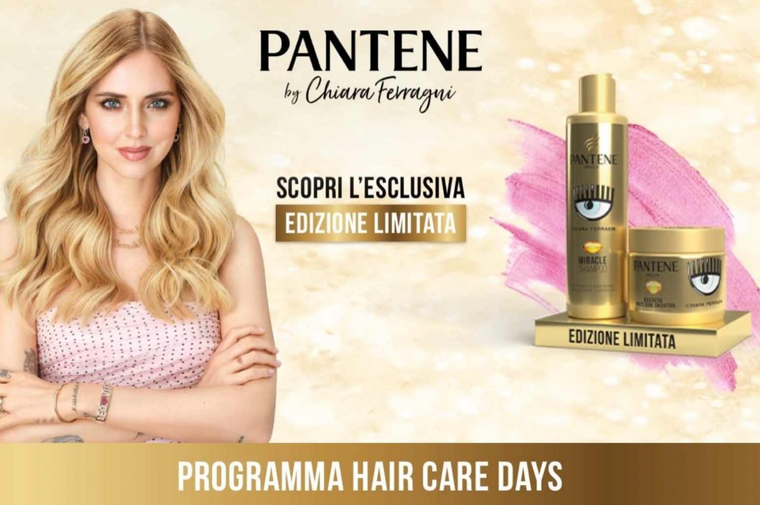 Nuova linea Pantene by Chiara Ferragni scopri il codice sconto da 2E