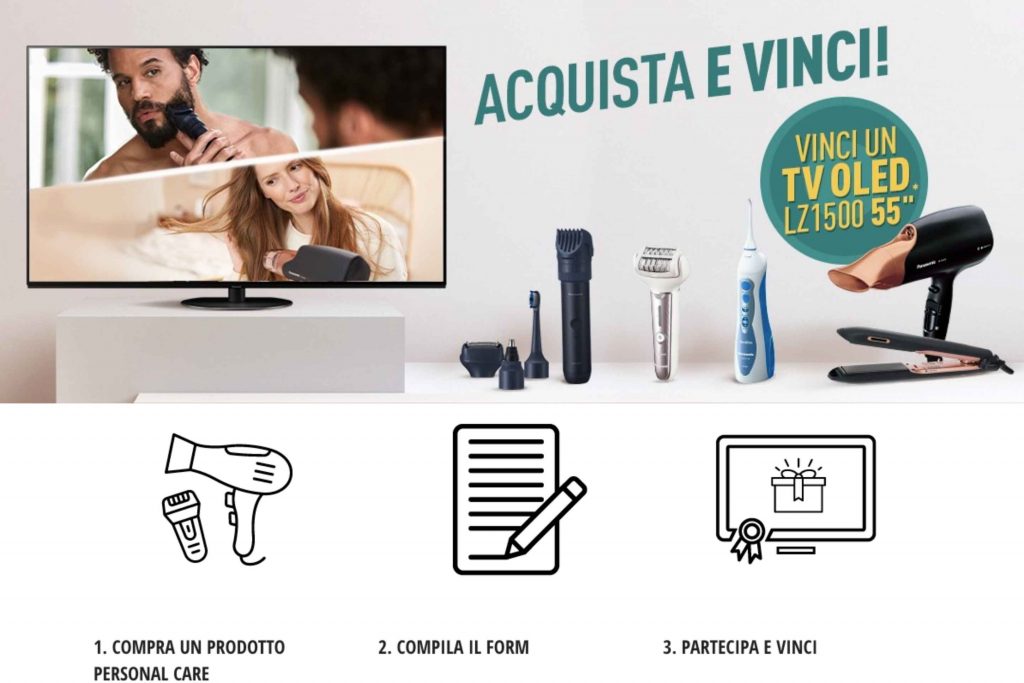 Concorso Con Panasonic Personal Care vinci 1 TV OLED Risparmio assicurato 61 min
