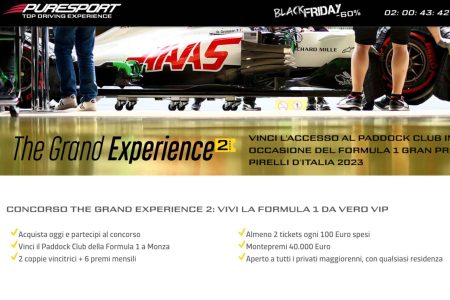 Concorso Puresport The grand experience 2: vivi la formula 1 e vinci il Paddock Club