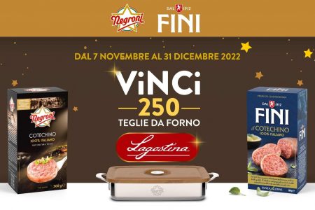 Concorso Precotti Negroni e Fini 2022: come vincere 250 teglie Lagostina