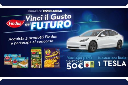 Concorso Findus Vinci il gusto del futuro con Esselunga: in palio gift card da 50€ e una Tesla
