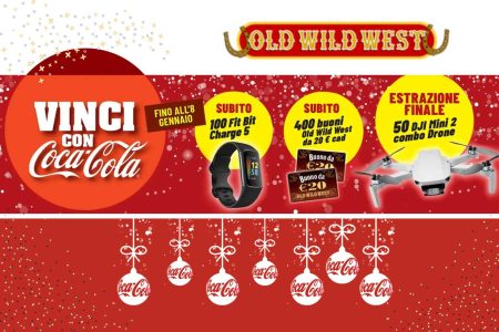 Concorso A natale vinci con Coca Cola: Vinci Fit Bit Charge 5, buoni Old Wild West e un DJI Mini 2