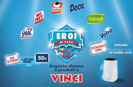 Concorso Eroi di Casa 2023 – Pulito stellare: come vincere Gift Card e un purificatore d’aria Samsung