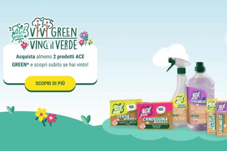 Concorso Ace vivi green vinci il verde: come vincere Gift Card EcoBnB o Soggiorni in un agricampeggio