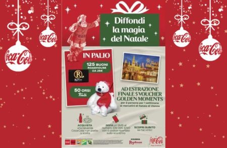 Concorso Da Roadhouse diffondi la magia del Natale con Coca Cola: vinci buoni spesa, un Peluche Trudi e un Natale a Vienna