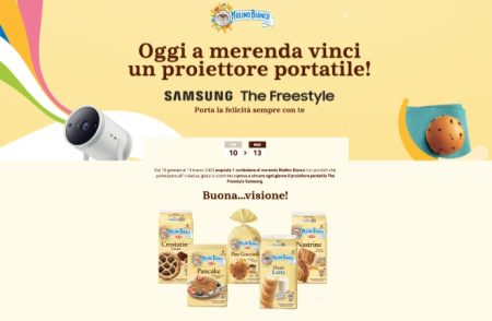 Concorso Mulino Bianco vinci il proiettore: come vincere un proiettore The Style Samsung