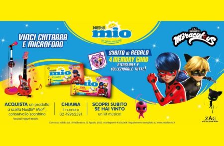 Concorso ”Formaggino Mio Miraculous” di Nestlé: come vincere un kit musica