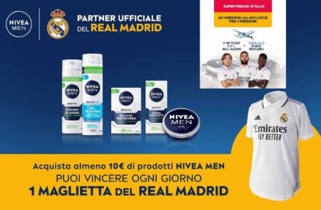 Concorso ”Diventa un Blancos con Nivea Men”: come vincere maglie Real Madrid e un’esperienza al Bernabeu