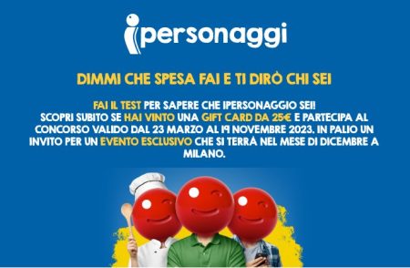 Concorso a Premi ”Ipersonaggi”: in palio Gift Card da 25€ e un evento a Milano