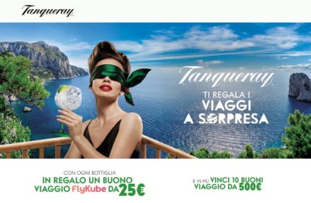 Concorso ”Tanqueray ti regala i viaggi a sorpresa”:vinci come premio certo un buono FlyKube da 25€ e da 500€ con estrazione finale