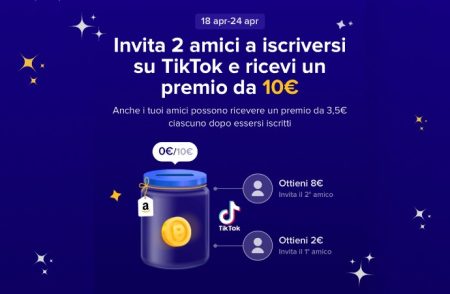 Ottieni GRATIS fino a 38€ in Buoni Amazon invitando i tuoi amici su TikTok!