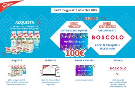 Concorso ”Sveltesse Kefir 2023”: come vincere una MyGiftsCard da 100€ e un cofanetto by Boscolo