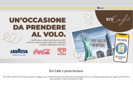 ”Gran Concorso Eni Cafè”: come vincere buoni carburante da 50 euro e un viaggio a New York