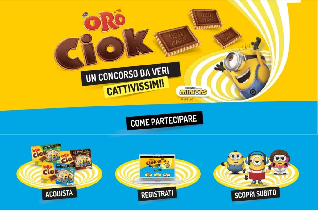Oro Ciok e Minions un concorso da veri cattivissimi