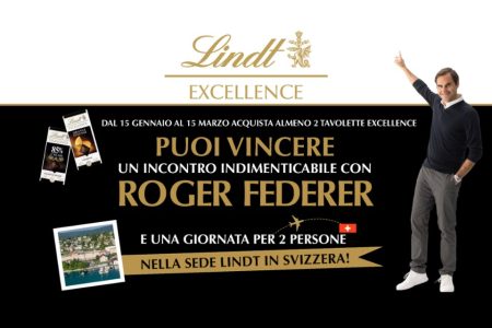 Concorso Lindt ”Con Excellence Vinci Federer”: In palio una giornata in svizzera con Roger Federer
