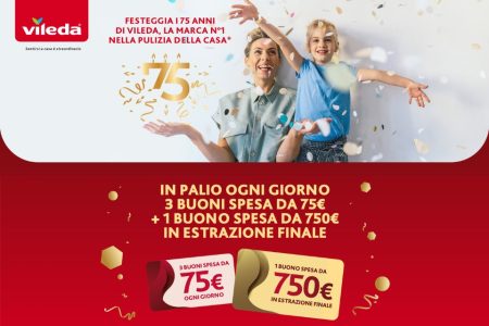 Concorso ”Festeggia i 75 Anni Di Vileda”: In palio buoni spesa da 75 euro