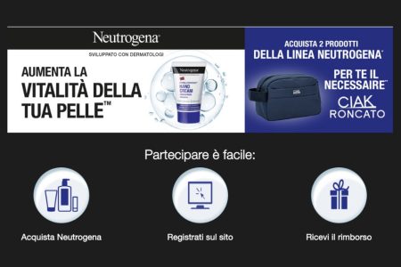 Concorso ”Neutrogena Ti Premia”: Ricevi un Beauty Ciak Roncato come premio sicuro