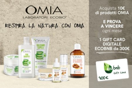 Concorso ”Respira La Natura Con Omia 2024”: Come vincere Gift Card EcoBnB da 300 euro
