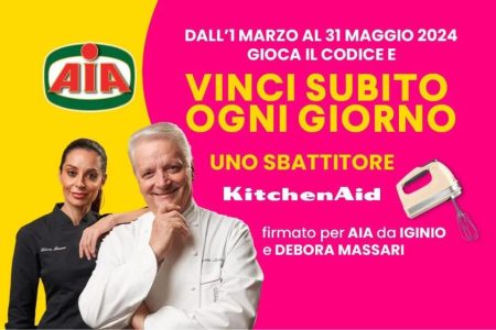 Concorso ”Aia Uova 2024”: come vincere uno sbattitore Elettrico KitchenAid