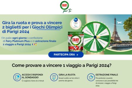 Concorso ”Vola a Parigi e Prendi Parte Alle Olimpiadi”: In palio Box di Fairy Platinum Plus e un viaggio a Parigi