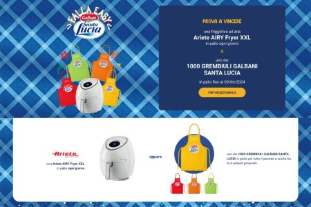 Concorso ”Santa Lucia Falla Easy”: come vincere friggitrici e 1000 grembiuli