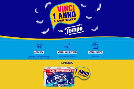 Concorso ”Vinci Un Anno Di Carta Igienica Con Tempo”