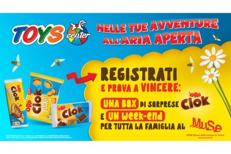 Concorso ”Vinci Oro Ciok e Muse Con Toys Center”: in palio un weekend a Trento e una Box golosità Oro Ciok