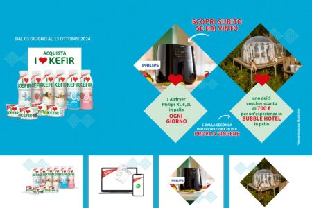 Concorso Sveltesse ”I love Kefir”: In palio Airfryer Philips e voucher Bubble Hotel