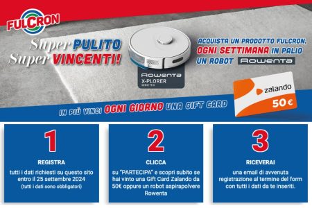 Concorso ”Super Pulito Super Vincenti”: Come vincere Gift Card Zalando da 50 euro e Robot Aspirazione Rowenta